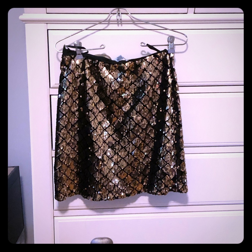 Gold Sequin Skirt